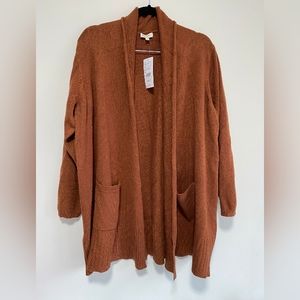 Women's Open Front Cardigan Sweater - Brown